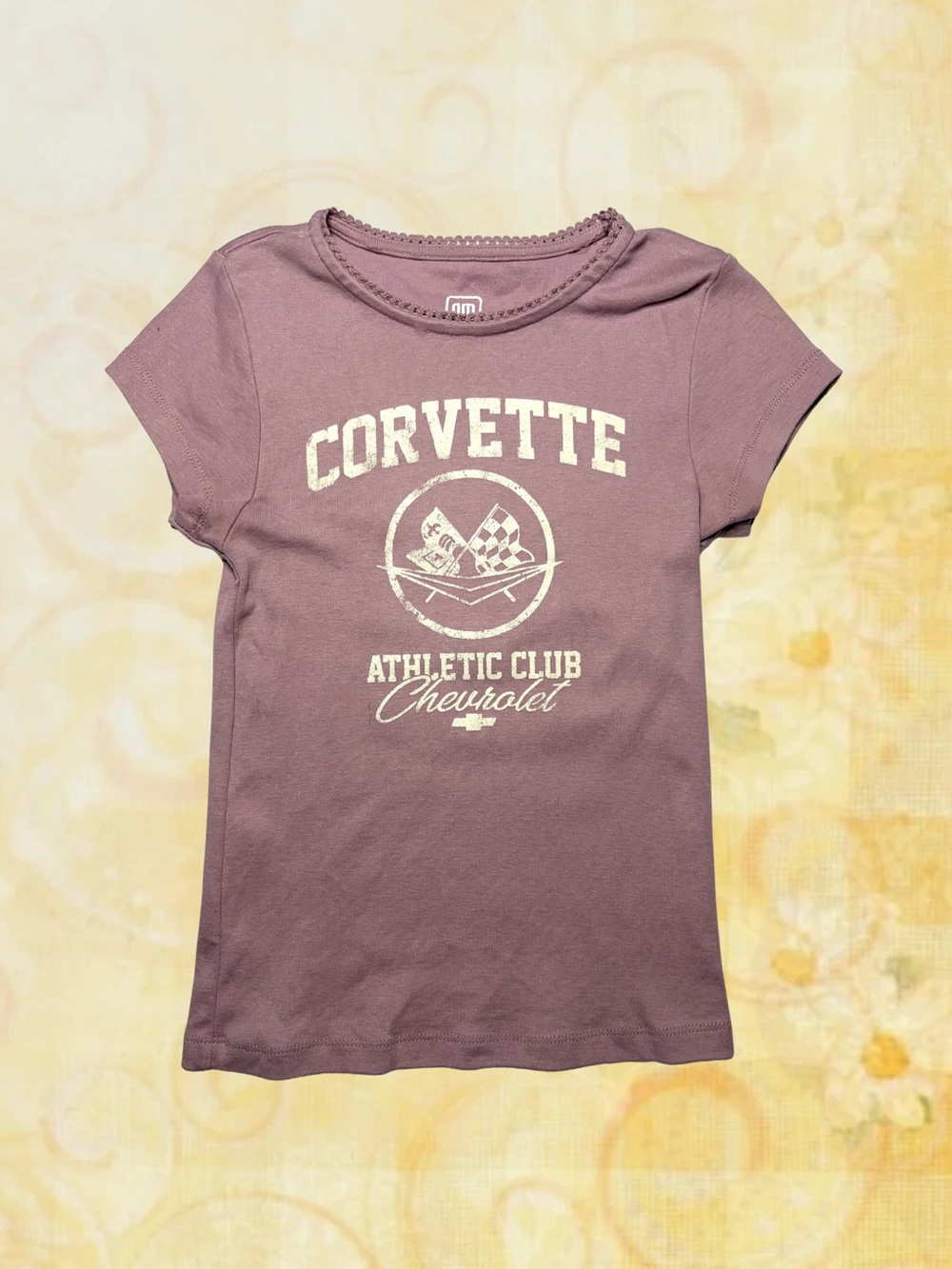 Corvette Graphic Tee - Mauve Pink